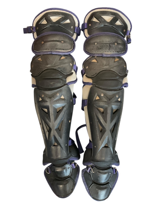 Vist Large View of Product Image Which is Used Mizuno SAMURAI Catchers Leg Guards Black Adult