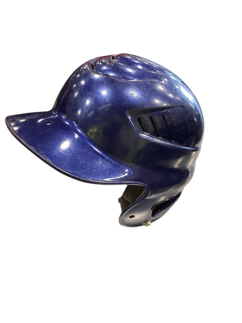 Vist Large View of Product Image Which is Used Rawlings NAVY BLUE BASEBALL HELMET Batting Helmet No Mask Navy Blue MD