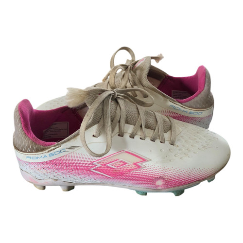 Vist Large View of Product Image Which is Used Lotto Soccer Cleats White Junior 01