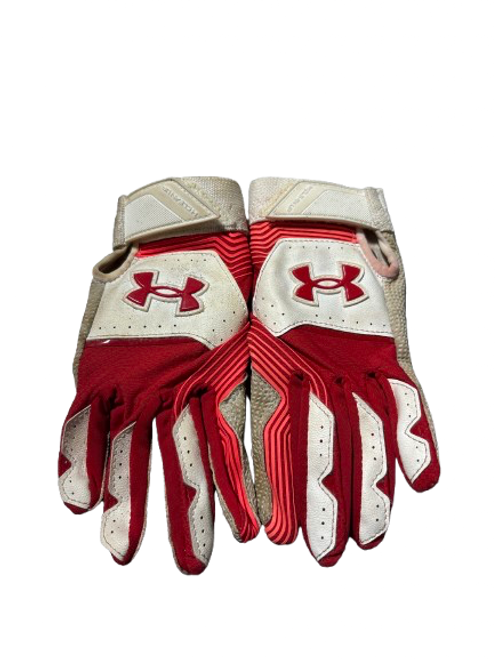 Vist Large View of Product Image Which is Used Under Armour BB/SB Batting Gloves Red XXS