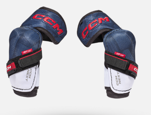 Vist Large View of Product Image Which is New CCM NEXT ELBOW PAD Junior Elbow Pads LG