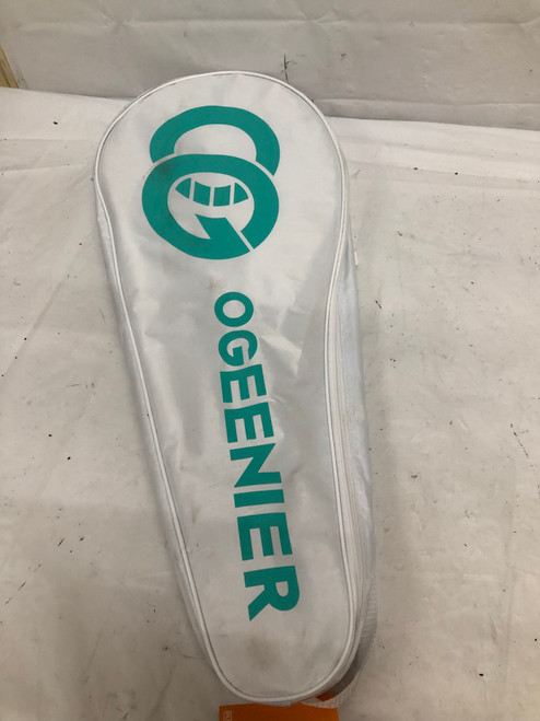Vist Large View of Product Image Which is Used NEW OGEENIER WITH CASE Adult Tennis Racquet Cream White 4 3/8"