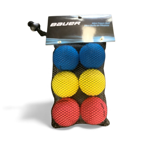 Vist Large View of Product Image Which is Bauer Mini Foam Balls for use with Minis Sticks 
6 Pack 