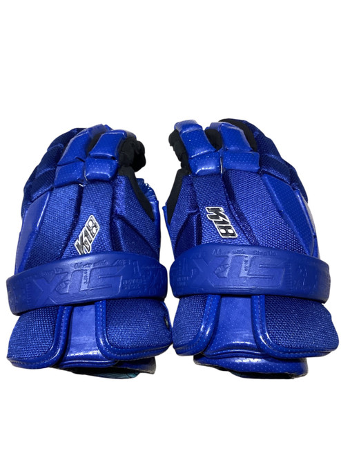 Vist Large View of Product Image Which is Used STX K18 Lacrosse Gloves Mens Royal Blue 12"