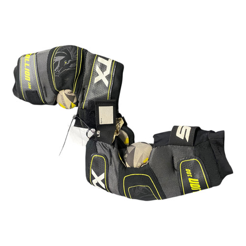 Vist Large View of Product Image Which is Used STX STALLION 100 Lacrosse Arm Pads/Guards Black MD