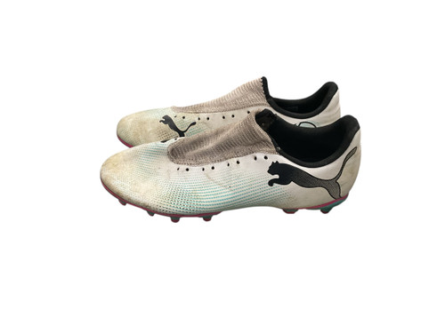 Vist Large View of Product Image Which is Used Puma Soccer Cleats White Senior 8.5