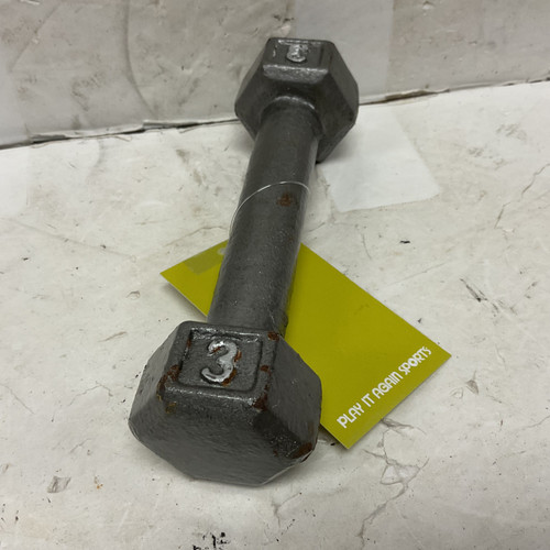 Used Hex Dumbbell Grey 3 lb 11855-S000192748 Vist Large View of Product Image Which is Used Hex Dumbbell Grey 3 lb