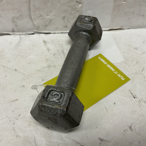 Vist Large View of Product Image Which is Used Hex Dumbbell Grey 2 lb
