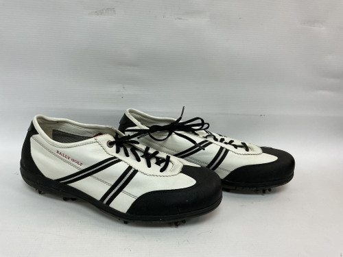 Vist Large View of Product Image Which is Used Mens Golf Shoes Black And White Senior 10