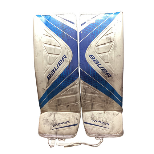 Vist Large View of Product Image Which is Used Bauer 1X OD1N Goalie Leg Pads Senior Royal Blue 33"