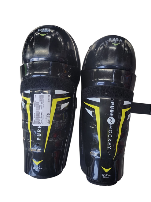 Used Pure Hockey YOUTH SHINGUARDS Youth Shin Guards Black 10" 11708-S000185224 Vist Large View of Product Image Which is Used Pure Hockey YOUTH SHINGUARDS Youth Shin Guards Black 10"