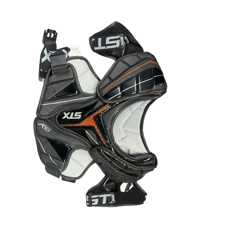 Vist Large View of Product Image Which is Used STX K18 Lacrosse Shoulder Pads Black MD