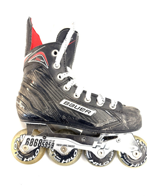 Vist Large View of Product Image Which is Used Bauer XR300 Roller Hockey Skates Black Junior 02