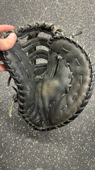 Vist Large View of Product Image Which is Used Rawlings GAMER BB/SB First Base RH Throw Black 12 3/4"