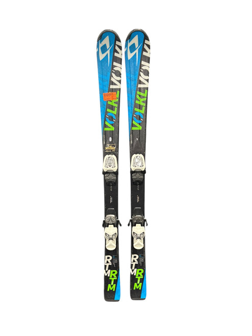 Vist Large View of Product Image Which is Used Volkl RTM 130 Boys DH Ski/Binding Royal Blue And Black 130 cm