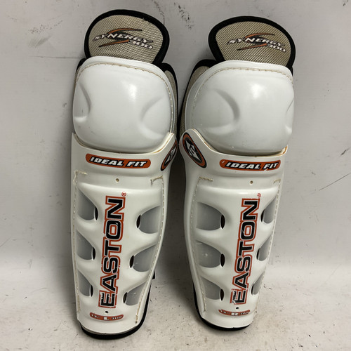 Vist Large View of Product Image Which is Used Easton SYNERGY 300 Junior Shin Guards White 12"
