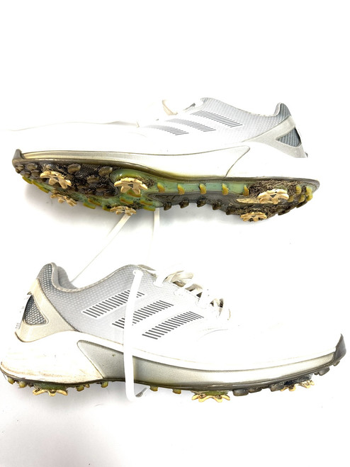 Vist Large View of Product Image Which is Used Adidas Mens Golf Shoes White Senior 10.5