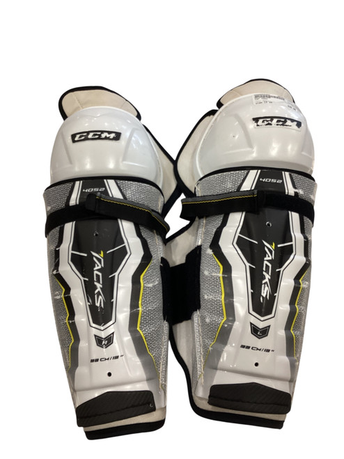 Vist Large View of Product Image Which is Used CCM 4052 Senior Shin Guards White 13"
