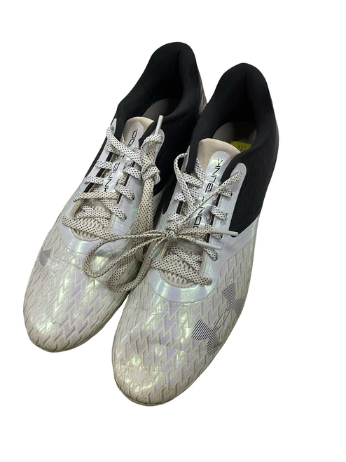 Vist Large View of Product Image Which is Used Under Armour BLUR Adult FB Cleats White Senior 9