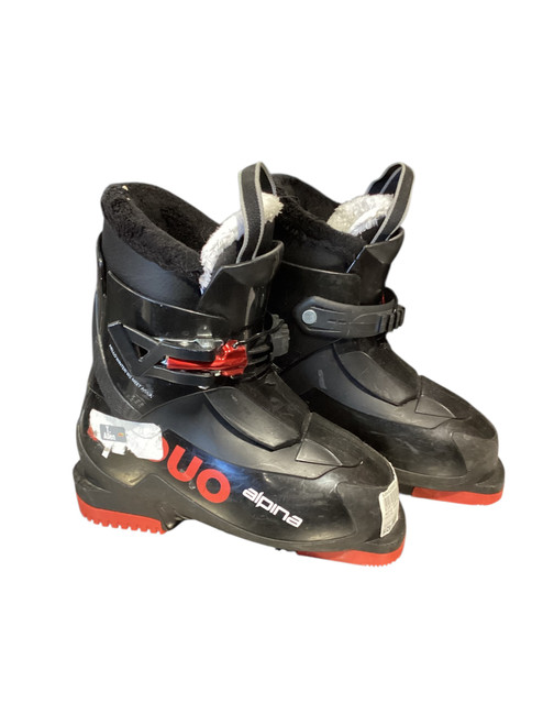 Vist Large View of Product Image Which is Used Alpina DUO D1 Boys DH Ski Boot Black 190 MP - Y12