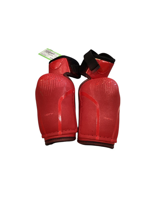 Vist Large View of Product Image Which is Used CCM RED KNEE GUARD Junior Shin Guards Red 12"