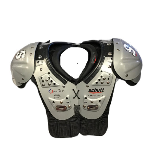 Vist Large View of Product Image Which is Used Schutt Youth FLEX 80005 Football Shoulder Pads Grey LG