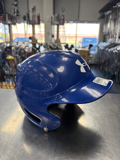 Vist Large View of Product Image Which is Used Under Armour UABH110 Batting Helmet No Mask Royal Blue One Size