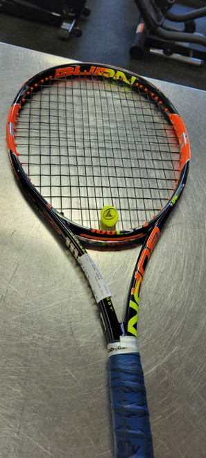 Vist Large View of Product Image Which is Used Wilson BURN 100LS Adult Tennis Racquet None 4 3/8"