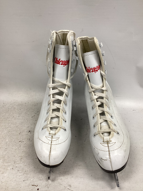 Vist Large View of Product Image Which is Used Chicago FIGURE SKATES WomensFigure Skate White Senior 7