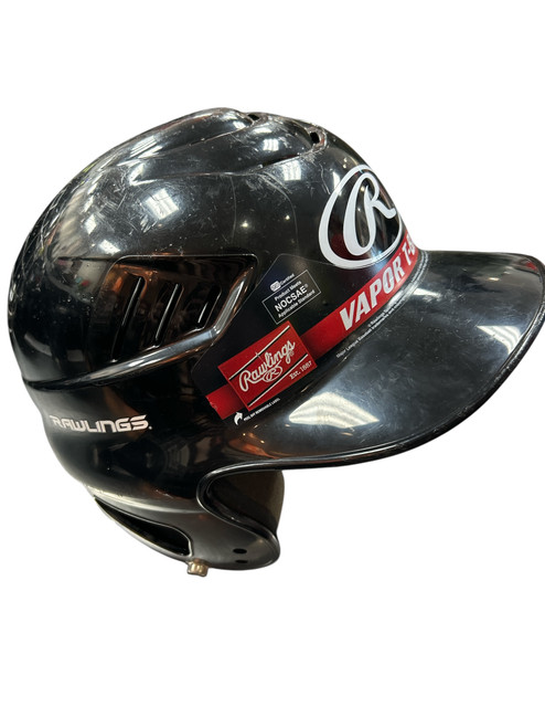 Vist Large View of Product Image Which is Used Rawlings HELMET 6 1/4 - 6 7/8 Batting Helmet No Mask Black XS