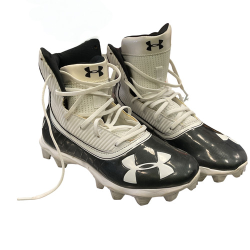 Vist Large View of Product Image Which is Under Armour Adult FB Cleats White And Black Senior 6