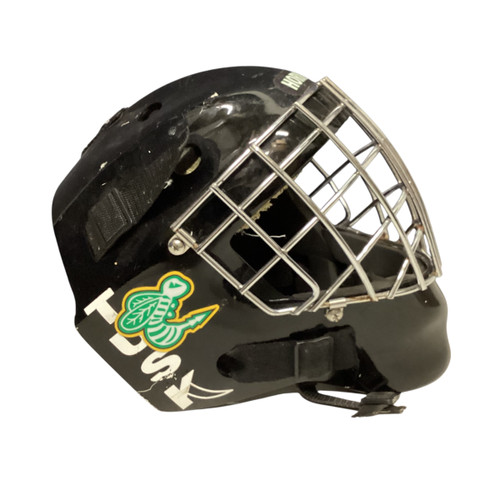 Used TUSK HOCKEY HELMET Youth Goalie Helmet/Mask Black SM 11816-S000277768 Vist Large View of Product Image Which is Used TUSK HOCKEY HELMET Youth Goalie Helmet/Mask Black SM