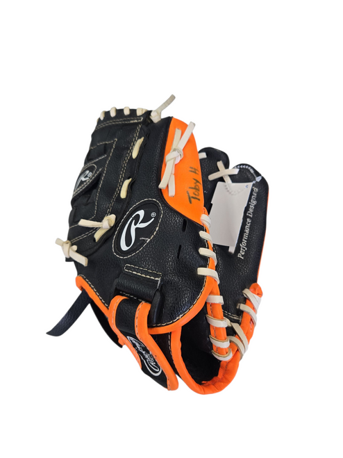 Vist Large View of Product Image Which is Used Rawlings PL105NO GLOVE BB/SB Glove RH Throw Black 10 1/2"