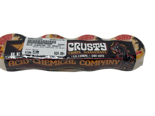 Vist Large View of Product Image Which is New ACID CHEMICAL CO CRUSTY Chris Weissmann Skateboard Wheel White 53MM