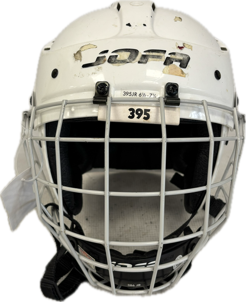 Vist Large View of Product Image Which is Used Jofa 395JR Helmet Cage Combo White S/M