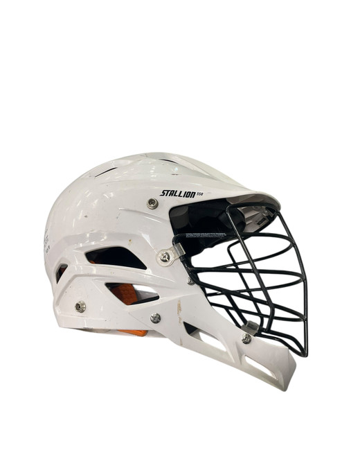 Vist Large View of Product Image Which is Used Schutt STALLION 550 Lacrosse Helmet White MD