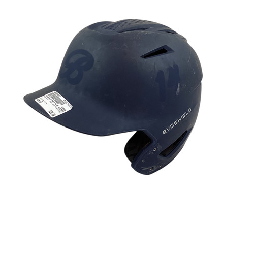 Vist Large View of Product Image Which is Used Evoshield NAVY BLUE HELMET Batting Helmet No Mask Navy Blue LG