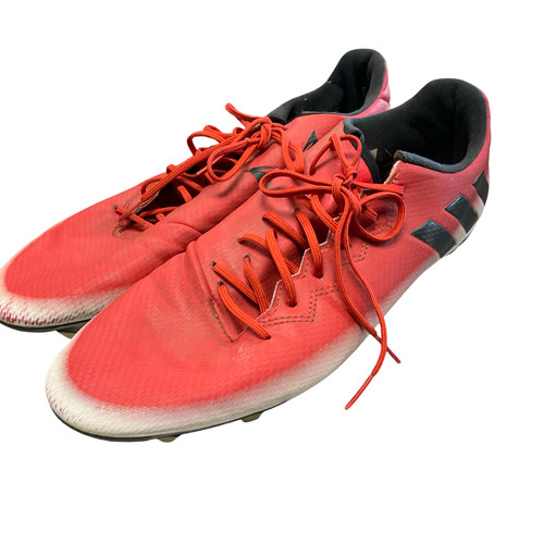 Vist Large View of Product Image Which is Used Adidas Soccer Cleats Black And Red Senior 10.5