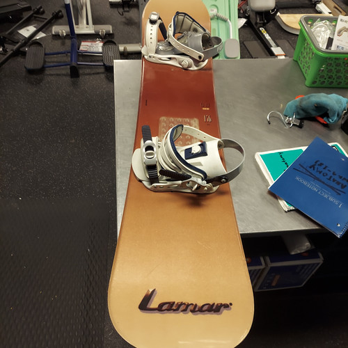 Vist Large View of Product Image Which is Used Lamar KJ LITE Mens Board/Bindings Orange 156 cm