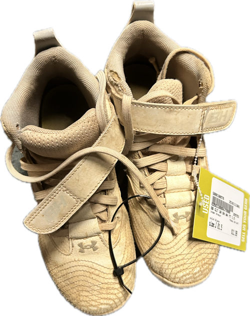 Vist Large View of Product Image Which is Used Under Armour BH WHT BB/SB Cleats Black Junior 01.5