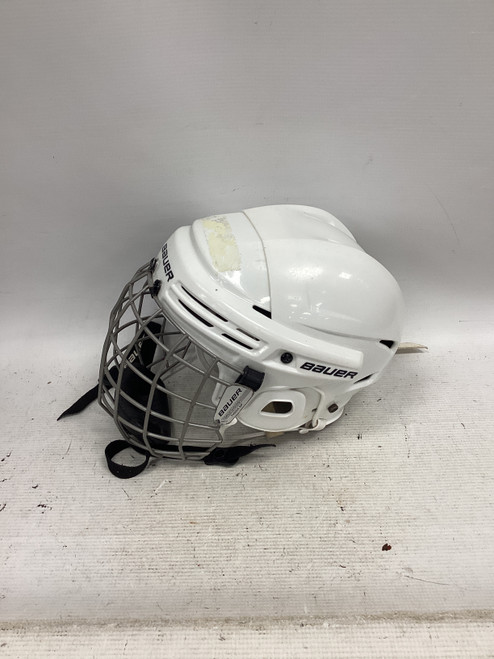 Vist Large View of Product Image Which is Used Bauer BAUER COACHS HELMET Helmet Cage Combo White SM