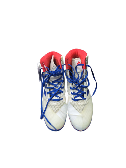 Vist Large View of Product Image Which is Used Adidas Wrestling Shoes White Senior 9