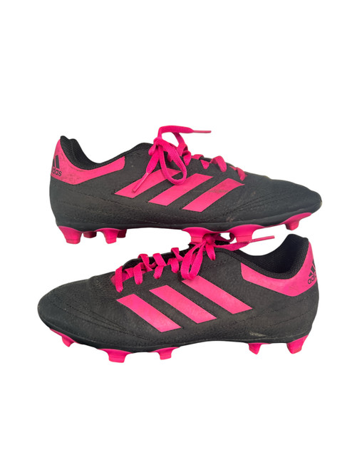 Vist Large View of Product Image Which is Used Adidas Soccer Cleats Pink Junior 03.5