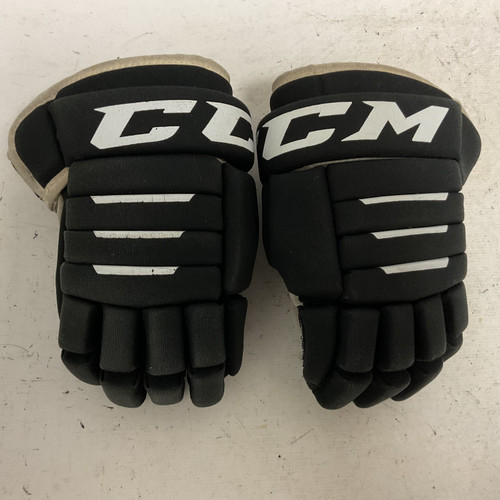 Vist Large View of Product Image Which is Used CCM TACKS 4R2 Junior Gloves Black And White 12"