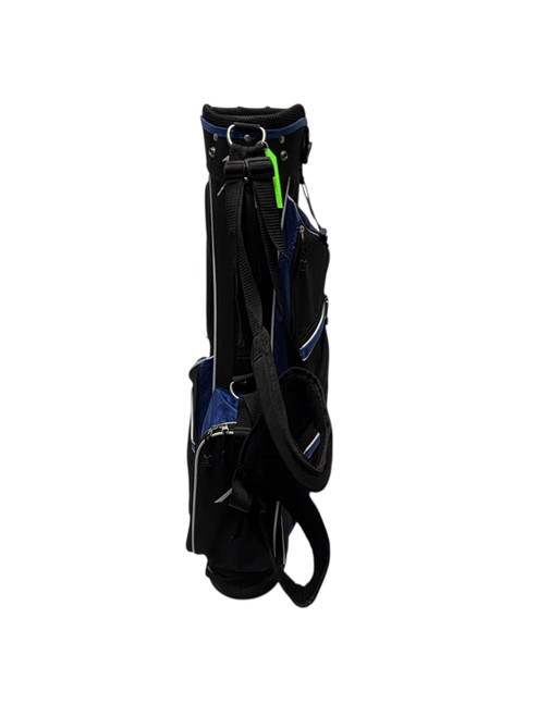 Vist Large View of Product Image Which is Used Affinity 6-Way Golf Stand Bag Navy Blue w/ Rain Hood