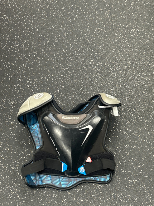 Vist Large View of Product Image Which is Used Maverik CHARGER NOCSAE SP YOUTH Lacrosse Shoulder Pads Black LG