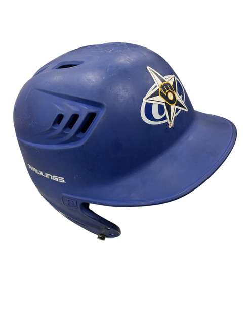 Used Rawlings R16J-R1 Batting Helmet No Mask Royal Blue S/M 11789-S000040669 Vist Large View of Product Image Which is Used Rawlings R16J-R1 Batting Helmet No Mask Royal Blue S/M