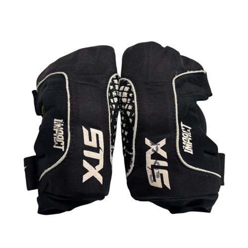 Vist Large View of Product Image Which is Used STX IMPACT Lacrosse Arm Pads/Guards Black SM