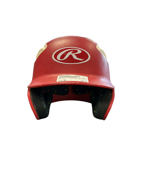 Vist Large View of Product Image Which is Used Rawlings BASEBALL HELMET Batting Helmet No Mask Red SM