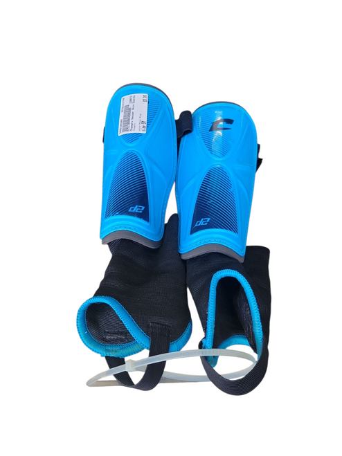 Vist Large View of Product Image Which is Used Champro Soccer Shin Guards Junior Royal Blue SM